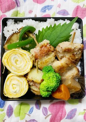 10/25ﾖｯﾁｬﾝ☆ミニ串揚げお弁当-レシピのメイン写真
