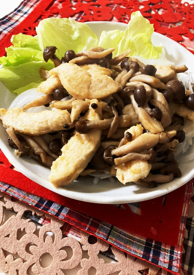 むね肉としめじの生姜炒め-レシピのメイン写真