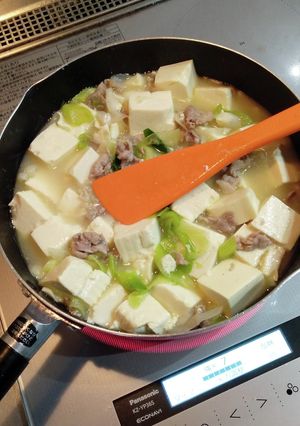 ネギと豚こまの塩麻婆豆腐-レシピのメイン写真
