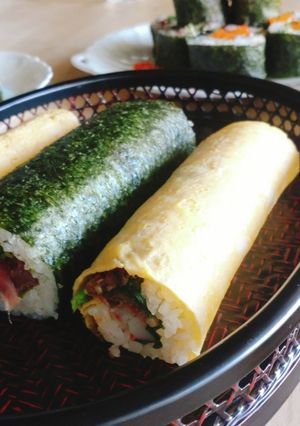 海外で恵方巻き☆おもてなし☆卵焼き太巻き-レシピのメイン写真