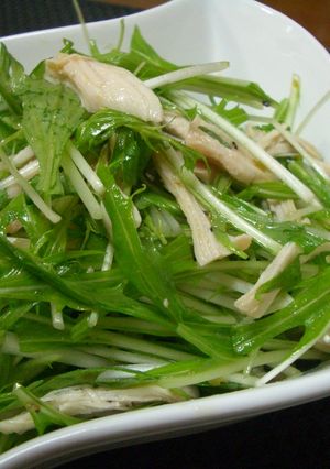 水菜と鶏肉の柚子胡椒サラダ-レシピのメイン写真