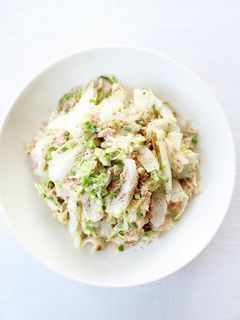 レンジで簡単【白菜とツナのマヨぽんサラダ-レシピのメイン写真