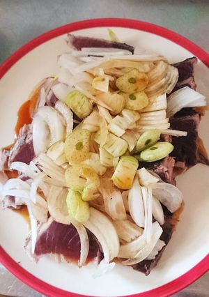 シンプルに鰹のたたき!にんにくたっぷり!-レシピのメイン写真