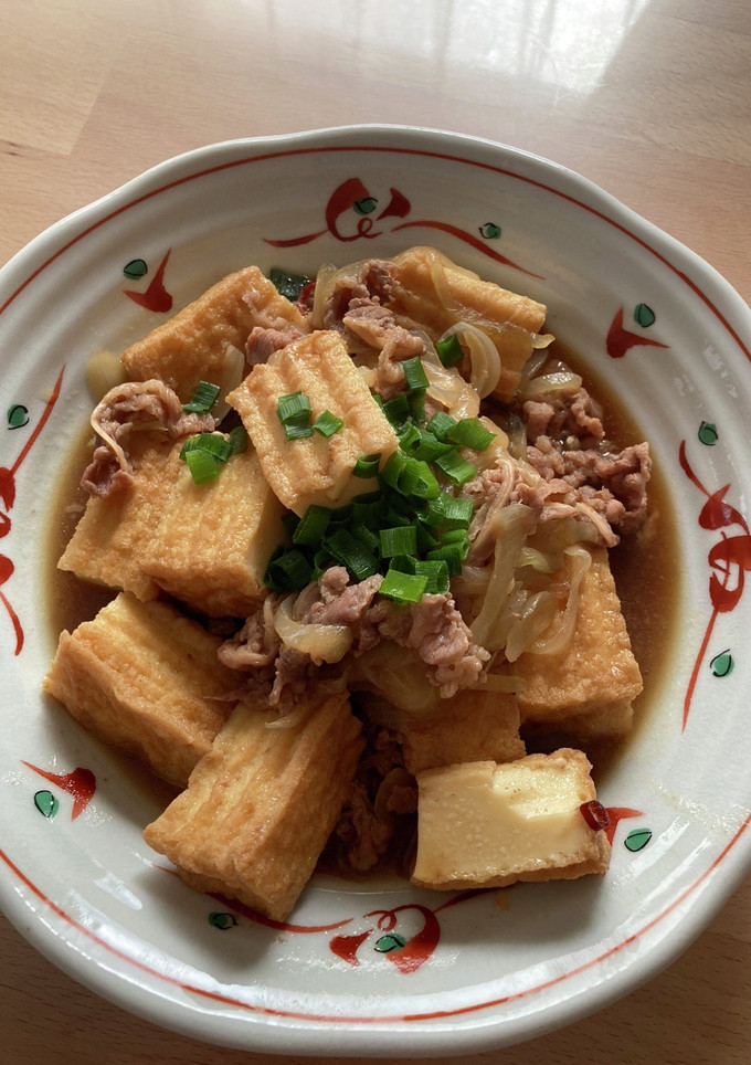 厚揚げとお肉と玉ねぎの煮物-レシピのメイン写真
