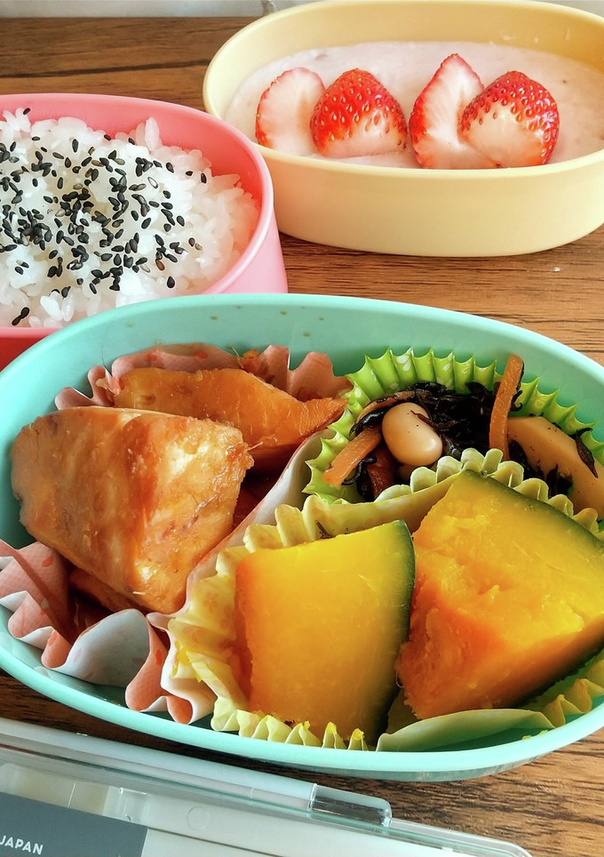 今日の自分弁当☆メカジキの照り焼き弁当♪-レシピのメイン写真