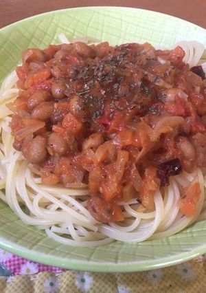 スパゲティ・節分チリビーンズ-レシピのメイン写真