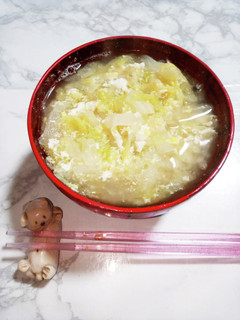 白菜と散らし玉子のお味噌汁♡-レシピのメイン写真