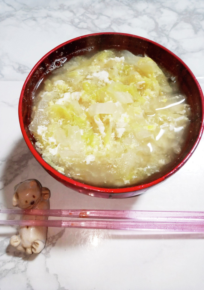 白菜と散らし玉子のお味噌汁♡-レシピのメイン写真