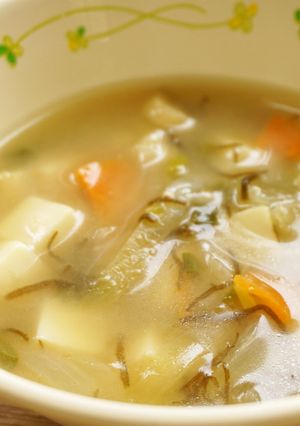 もずくのみそ汁☆給食メニュー-レシピのメイン写真