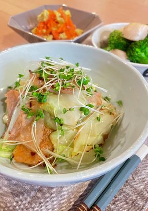 ご飯がすすむ♪豚バラ塩キャベツ。-レシピのメイン写真