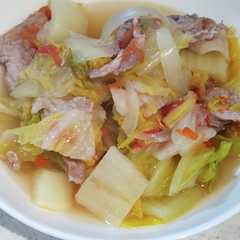 รูปของ 野菜の旨み100%☆白菜と豚肉の重ね煮