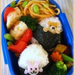รูปของ 保温用キャラ弁♪熊と兎のかくれんぼ♪