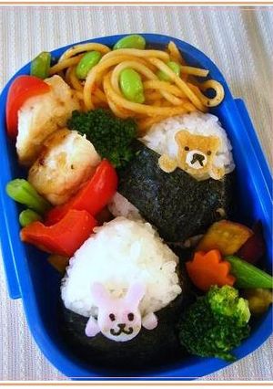 保温用キャラ弁♪熊と兎のかくれんぼ♪-レシピのメイン写真