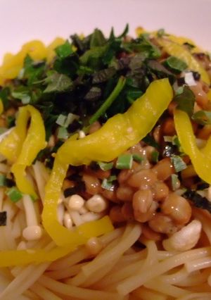 栄養満点♪納豆パスタ☆+゚-レシピのメイン写真