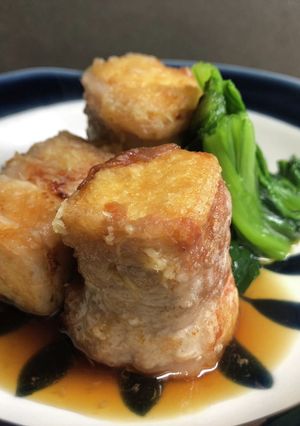 厚揚げの肉巻き　生姜風味の麺つゆ出汁で-レシピのメイン写真