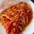 ベーコンと玉ねぎのトマトパスタ