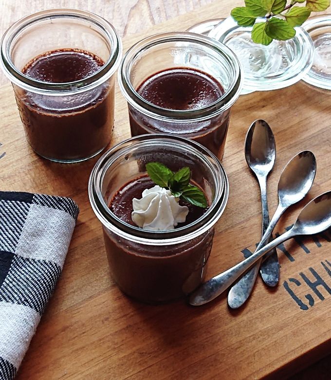 チョコプリン おうちカフェ☆濃厚まったりチョコプリン by ちーすけ