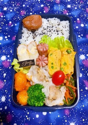 時短お弁当盛り付け記録　焼売　イカチリ-レシピのメイン写真