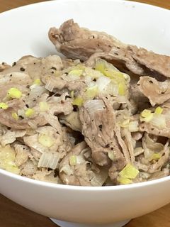 ねぎ塩豚こま丼-レシピのメイン写真