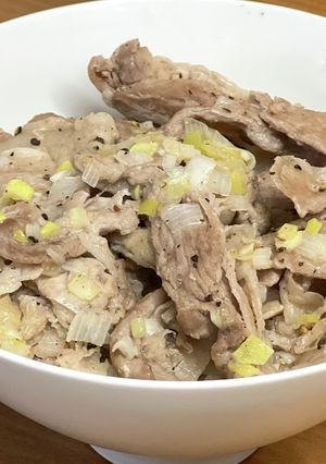 ねぎ塩豚こま丼-レシピのメイン写真