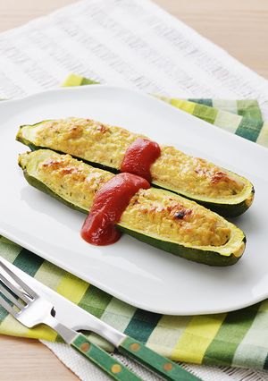 まるごとズッキーニの肉詰め-レシピのメイン写真