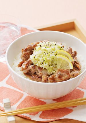 ねぎ塩レモン豚丼-レシピのメイン写真