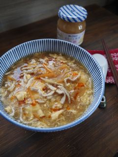 お夜食にも!サンラータンうどん-レシピのメイン写真