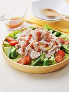豚しゃぶサラダ〜梅にんにくドレッシング〜-レシピのメイン写真