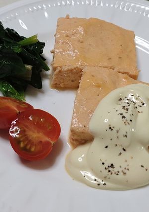 電子レンジで!鮭と豆腐のテリーヌ-レシピのメイン写真