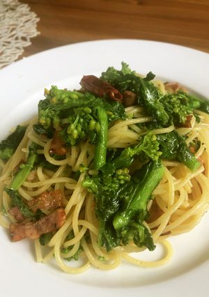 菜の花とベーコンのパスタ-レシピのメイン写真