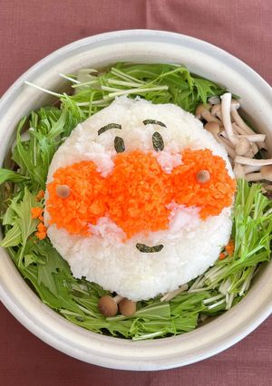 大根おろしアートでアンパンマンのみぞれ鍋-レシピのメイン写真