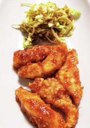 鶏胸肉の甘辛スティック ケチャップ入り-レシピのメイン写真