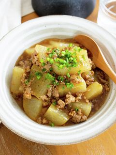 大根のひき肉のそぼろあん。-レシピのメイン写真