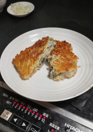 ホットサンドメーカーで牡蠣フライ-レシピのメイン写真