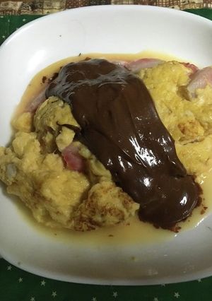 いちごのオムレツ チョコレートソースがけ-レシピのメイン写真