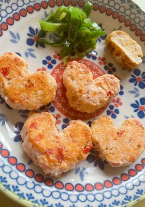 トマトで作る♡赤いハートのハンバーグ♡-レシピのメイン写真