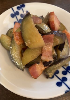 なすとベーコンのしょうが醤油炒め-レシピのメイン写真