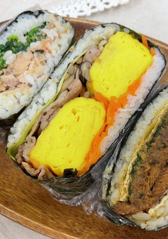いわしの蒲焼おにぎらず【ここから栄養士】-レシピのメイン写真