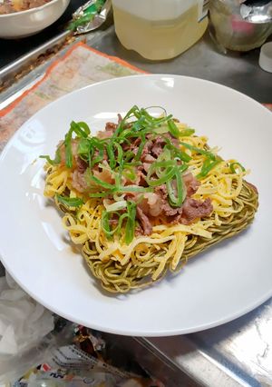 ホットサンドメーカーで瓦そば-レシピのメイン写真