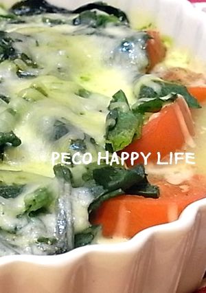 ☆豆腐とほうれん草のバジルチーズ焼き☆-レシピのメイン写真