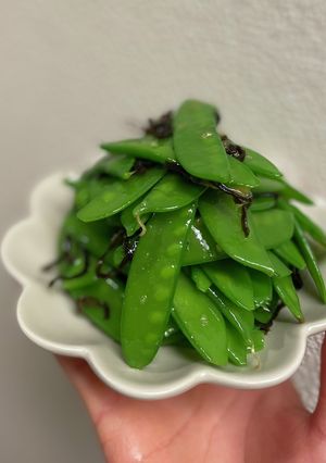 絹さやの塩昆布ナムル-レシピのメイン写真