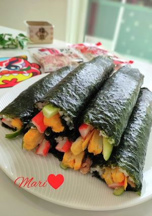 2023年節分☆恵方巻き(家にあるもので-レシピのメイン写真