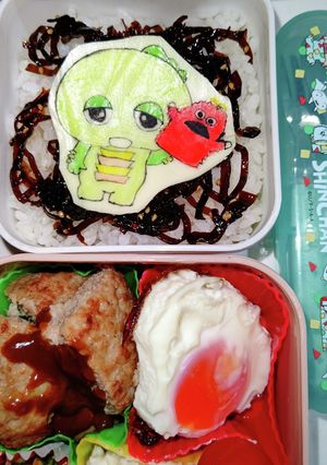 ガチャピン弁当～♪-レシピのメイン写真