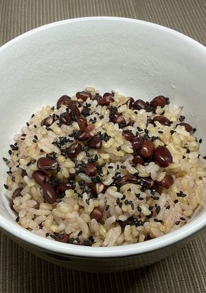 玄米・白米・餅米のお赤飯-レシピのメイン写真