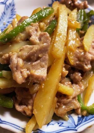 レンジで時短！豚肉で青椒肉絲-レシピのメイン写真