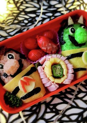 節分キャラ弁♪マリオ鬼&ルイジ鬼-レシピのメイン写真