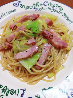 ベーコンとキャベツのペペロンチーノ-レシピのメイン写真