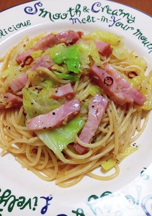 ベーコンとキャベツのペペロンチーノ-レシピのメイン写真