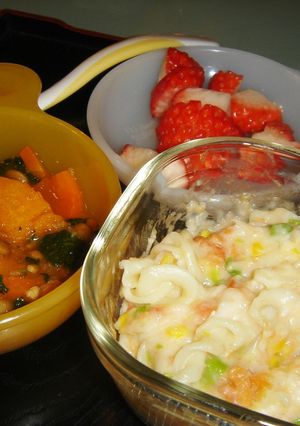 後期メニュー☆鮭とトマトのクリームパスタ-レシピのメイン写真
