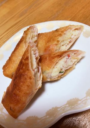 春巻きの皮の消費に☆ポテサラハムの春巻き-レシピのメイン写真